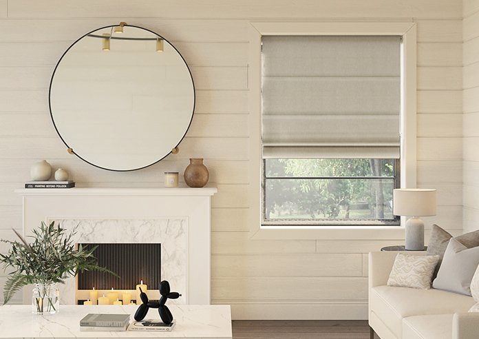 Delicate Chevron, Hessian - Twist&Fit Roman Blind - Image 3